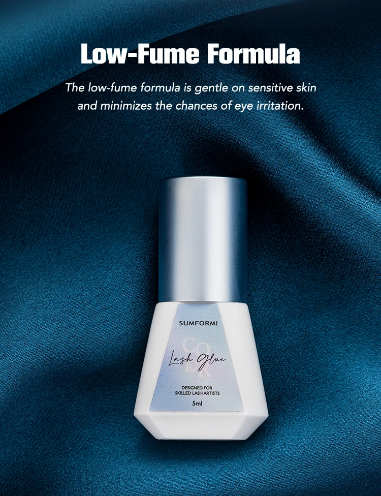 Sumformi Eyelash Extension Adhesive No Fumes Or Burn Oil Resistant