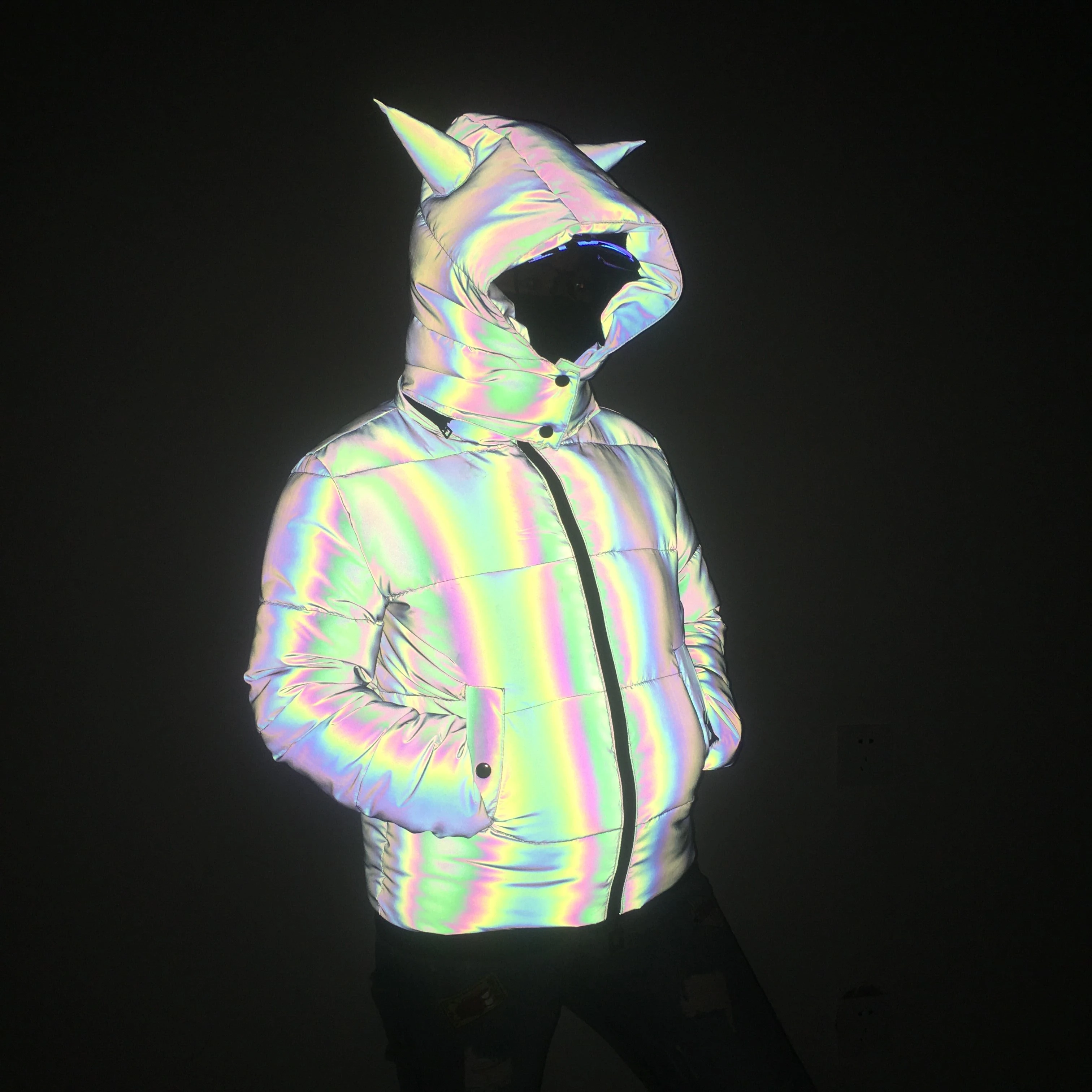  Springs Rainbow Reflective Jacket Holographic Winter