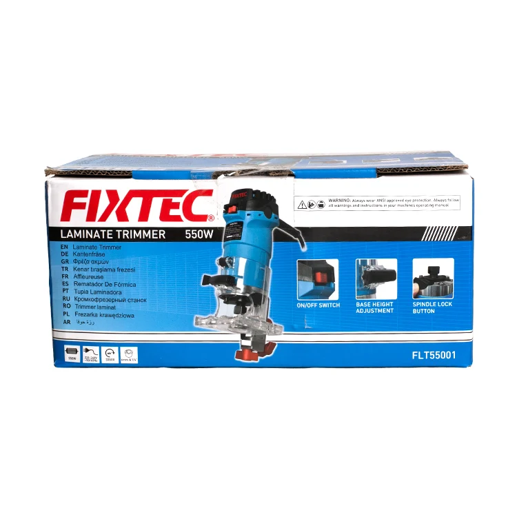 FIXTEC Power Tools 6mm Collet Electric Trimmer Electric Wood Carving Tools