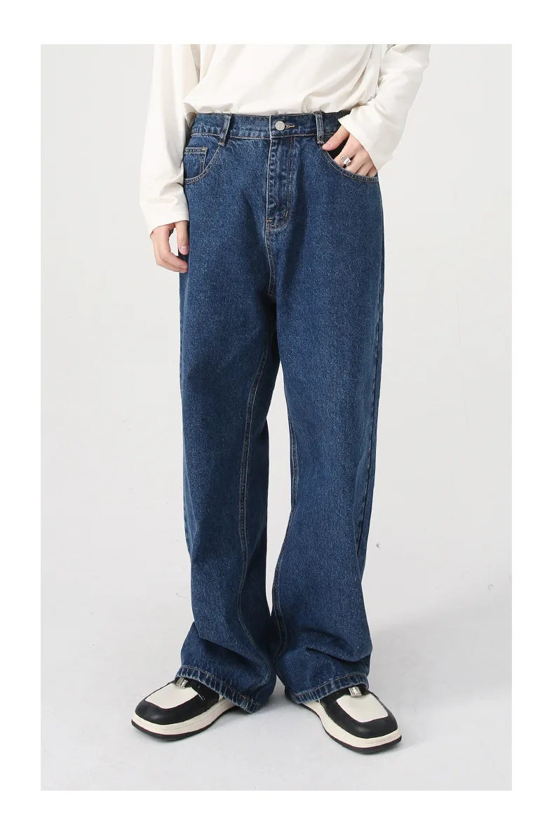 Custom Baggy Loose Vintage Casual Straight Custom Denim Pants Fabric Male Denim Jeans Man Men's Jeans Men
