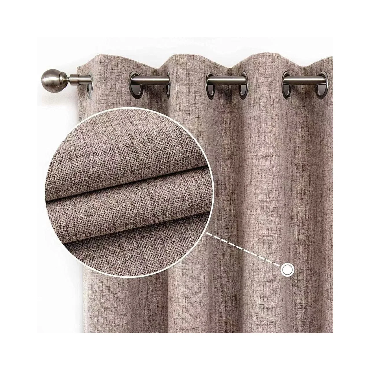 New arrival ready made curtain eyelet heading Blackout Curtains Fabric