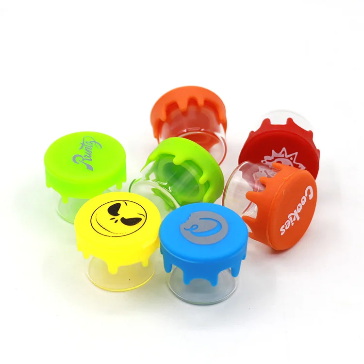 5ml  6ml 50ml clear Concentrate Jars Borosilicate Rosin Jar With Plastic Silicone Lid