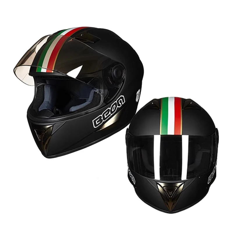 B502 Hot Helmets Motorbike Motorcycle Racing Full Face Black Motorcycle  Helmet for Men