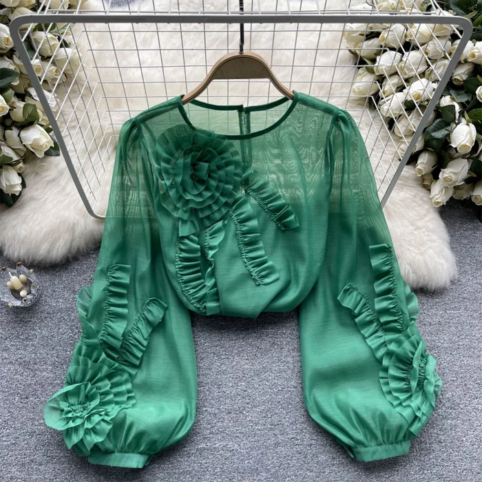 ounce Floral Ribbon blouse 韓国 ブランド 品 通販ファッション - OUNCE floral ribbon blouse