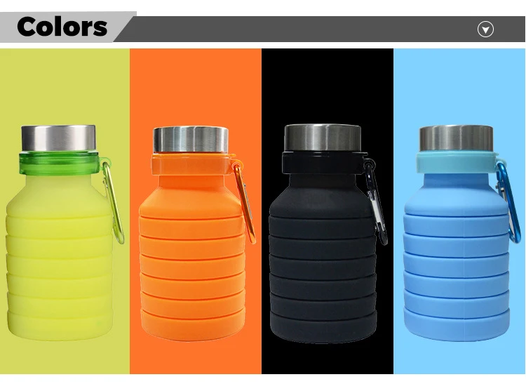 Factory Travel Portable Hiking Accordion Bottle Rainbow Collapsible ...