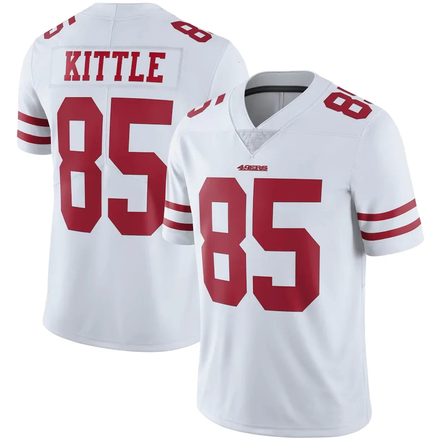 PRBALLEXPRESS George Kittle #85 Sewn Stitched Custom Jersey Red San Francisco All Adult Sizes