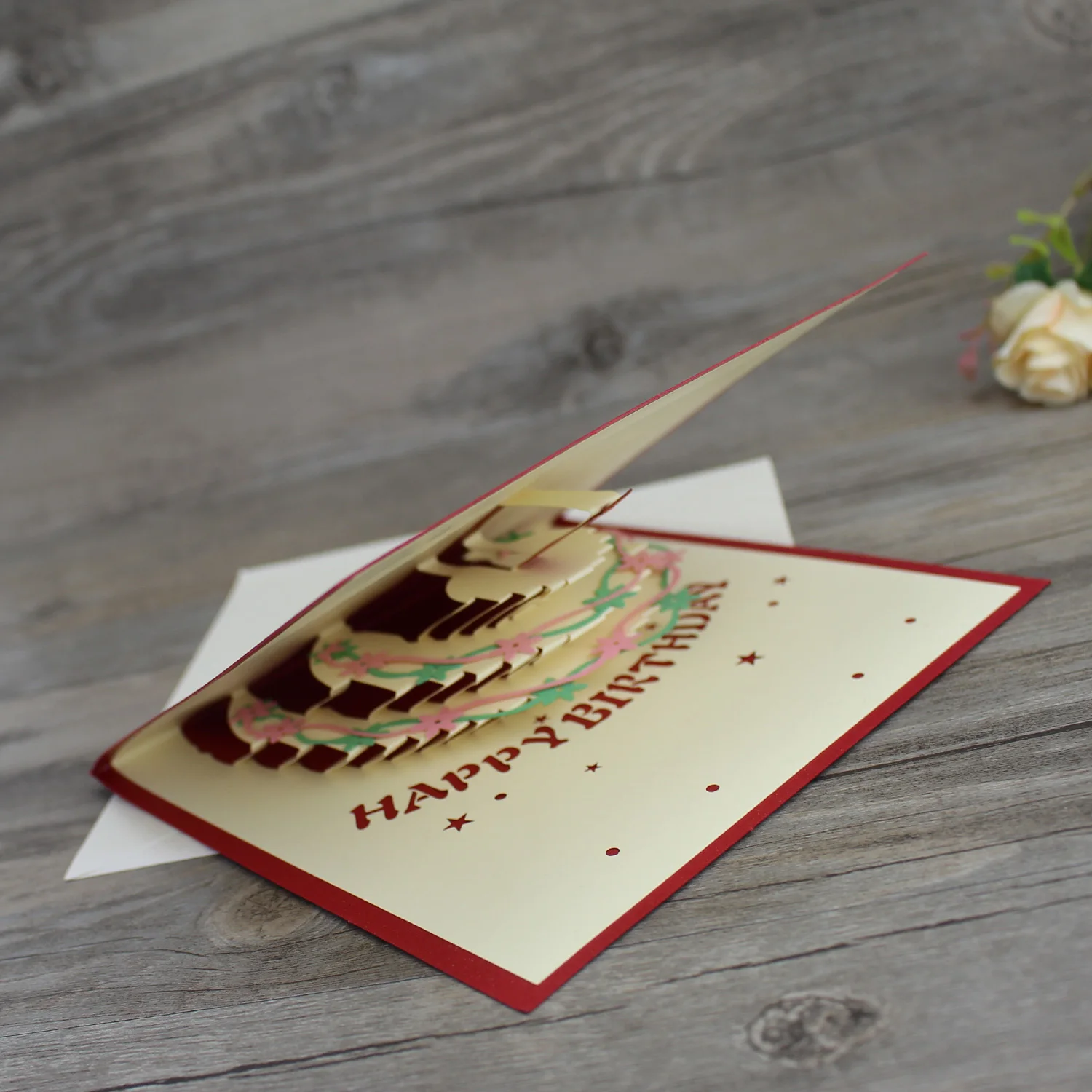 Biglietto Di Auguri Compleanno 3D Con Torta Luminosa E Canzone - Per Donne, Uomini, Bambini, Con Busta Inclusa - Foto 13