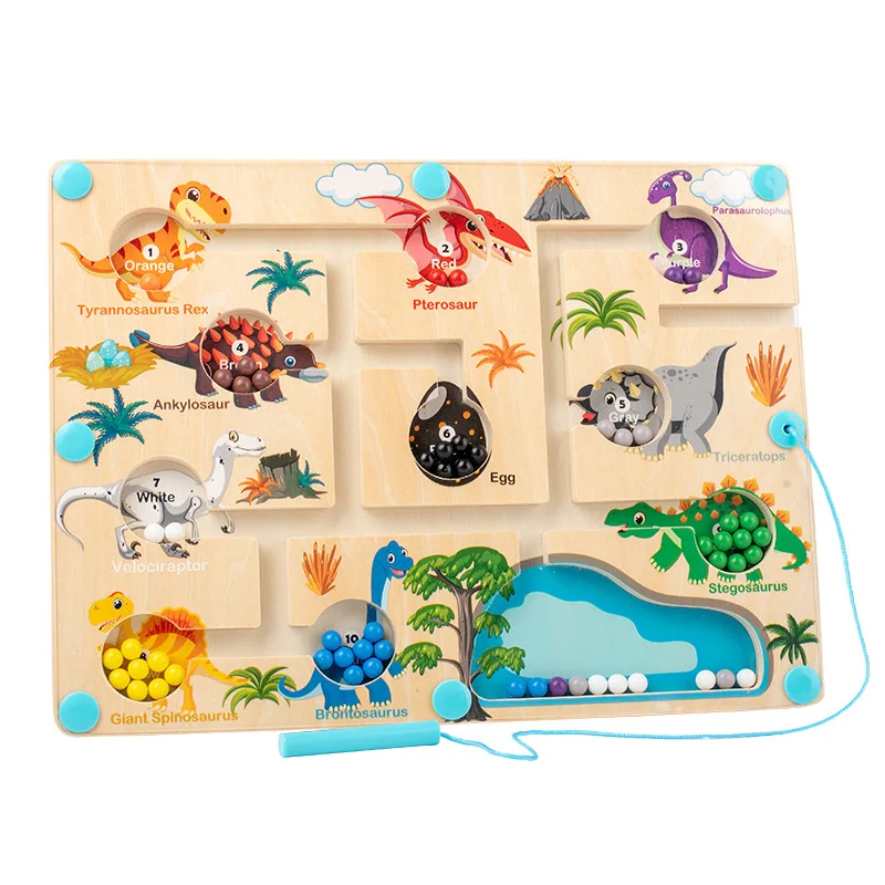 CPC CE Puzzle en bois Tableau d'activités Stylo magnétique Contrôle Labyrinthe Jouet Montessori Enfants Jouets pour garçons Filles Tout-petits