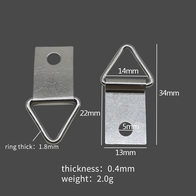 Custom Heavy Duty Triangular Ring Metal Gold Silver Black