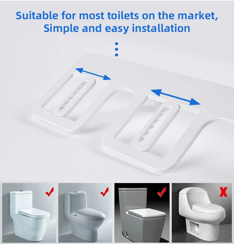 Hot Selling Mechanical Nonelectric Black Bidet Toilet Seat Custom