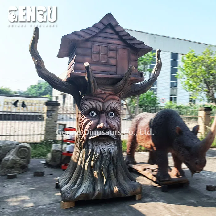 Real Talking Tree Model Animatronic Speaking Tree With House for Sale