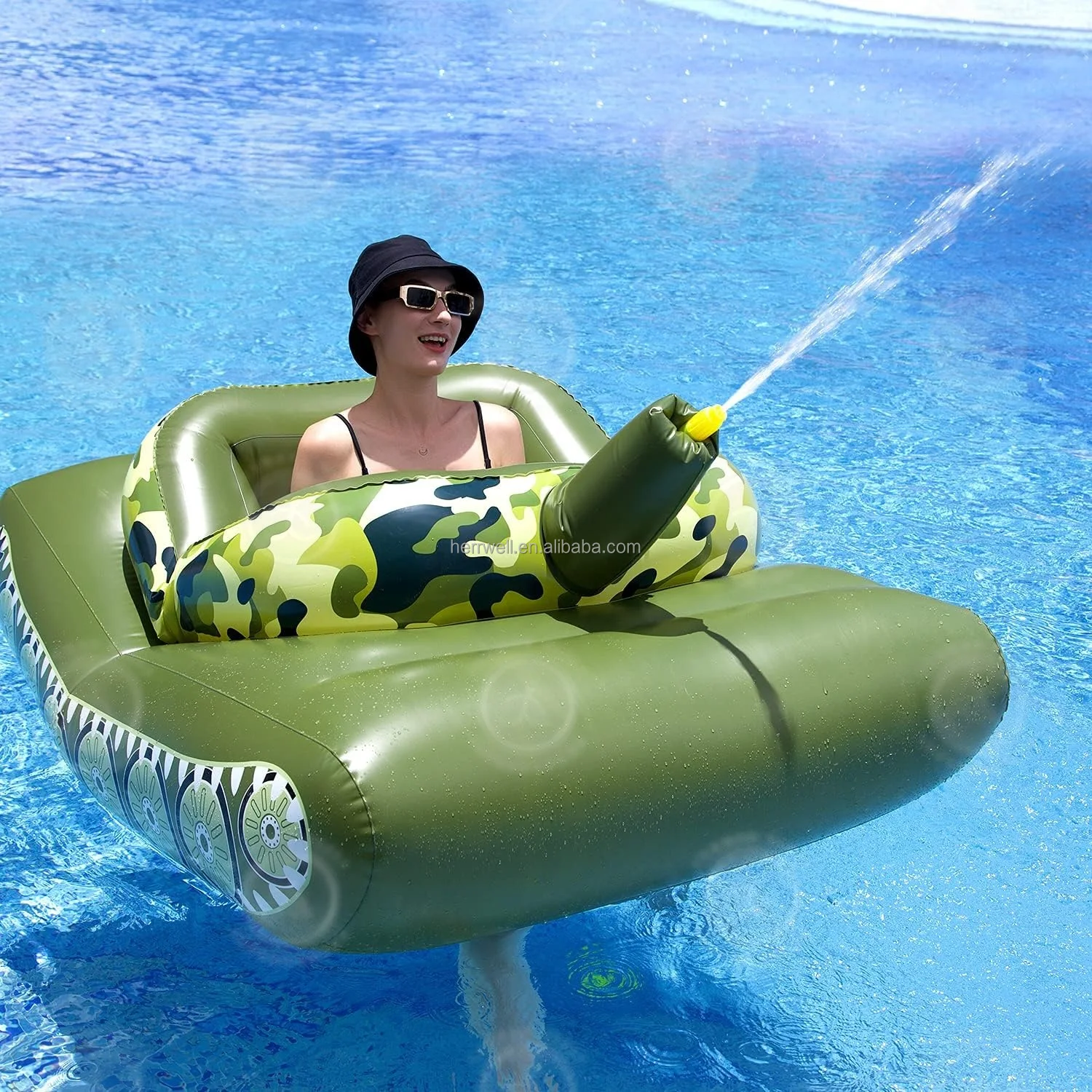 With Water Cannon Inflatable Tank That Shoots Water Inflatable