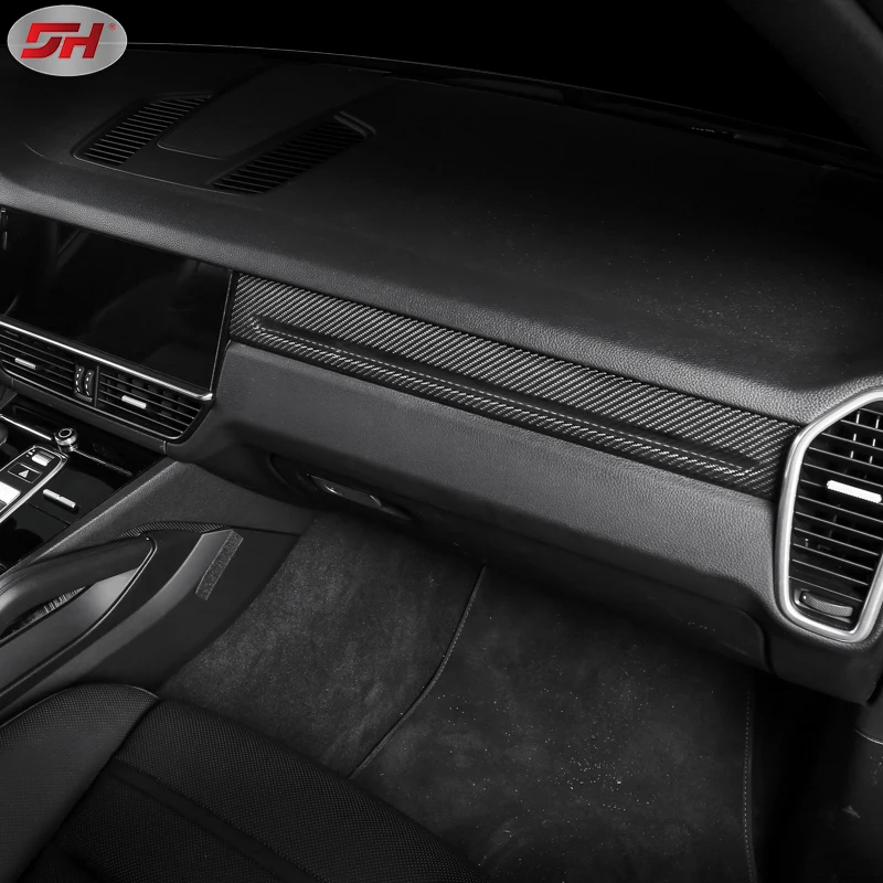 paste type carbon fiber material interior dashboard panel trims For Porsche Cayenne 9Y0 9YA 2018-UP