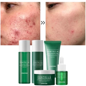 Private Label Organic Vegan Skin Care Set with Centella Asiatica for Anti-Aging Soothing Repair Whitening & Nourishing Face Care