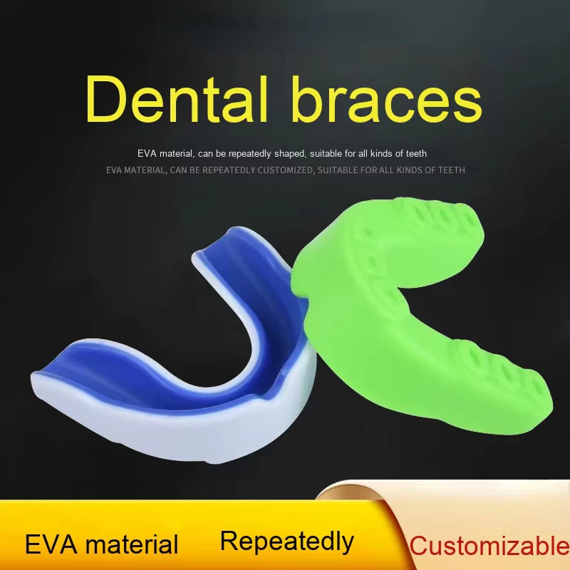 Two-Color Safety Teeth Protector Mouthguard Contact Sports Gear for Boxing MMA Football Basketball Muay Taekwondo Other Sports
