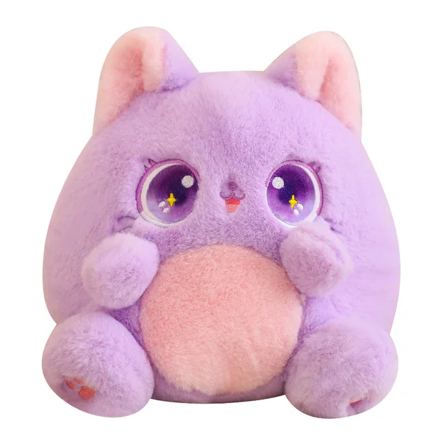 Cat baby big-eye cat plush toy wholesale game machine doll round dudu animal plush toy cat