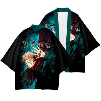 Jujutsu Kaisen Gojo Yuji Cosplay Color Printing Haori Shirts Cloak ...