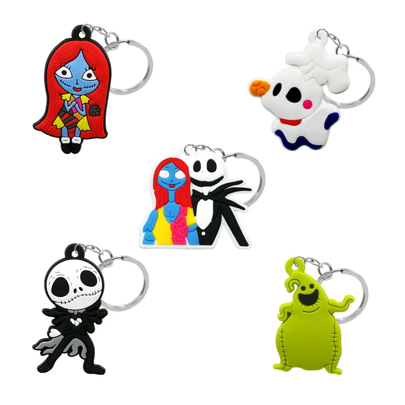 HYB Kuaji new 2D horror style key rings anime rubber key chains key chain accessories wholesale custom keychain