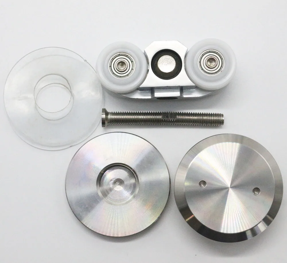 Stainless Steel Sliding square Glass Fitting Door Roll Hanging Wheel