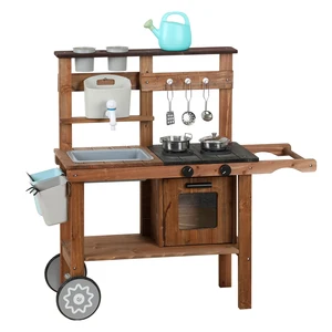 2026 New Products Factory Direct Sale Outdoor Wooden Kitchen Simulation Game Toys Pretend Play Preschool for Kids Boys Girls