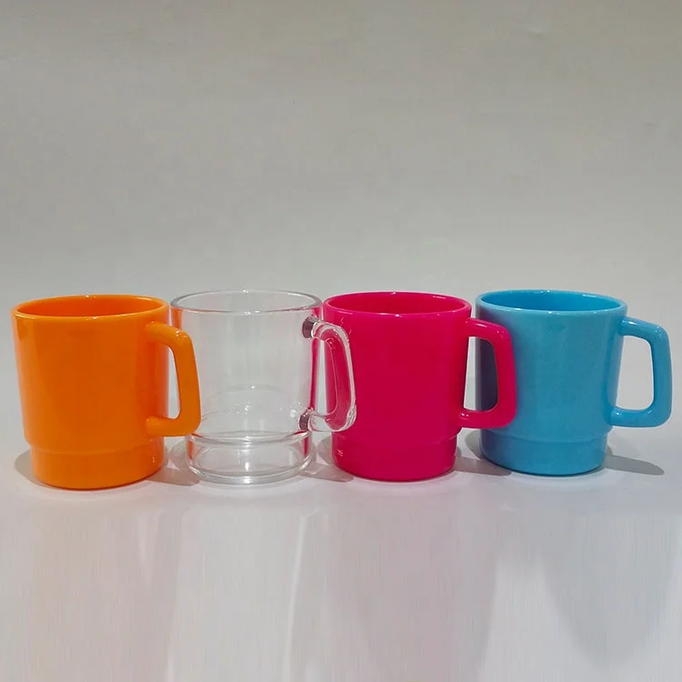 330ml Unbreakable Reusable Color PP Plastic Coffee Mug