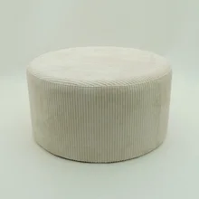 Hot Selling Modern Home Furniture Round Velvet Fabric Tufted Pouf Ottoman Stool Coffee Table Tuffed Ottoman