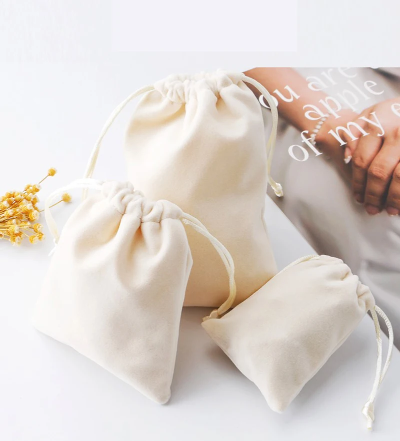 Сумка для ювелирных изделий с логотипом на заказ бархатная Подарочная сумка шнурке упаковка рождественского продукта