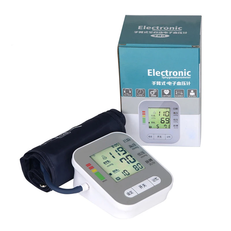 Качественный медицинский Автоматический цифровой прибор для измерения артериального давления, перезаряжаемый тонометр для измерения и частоты пульса