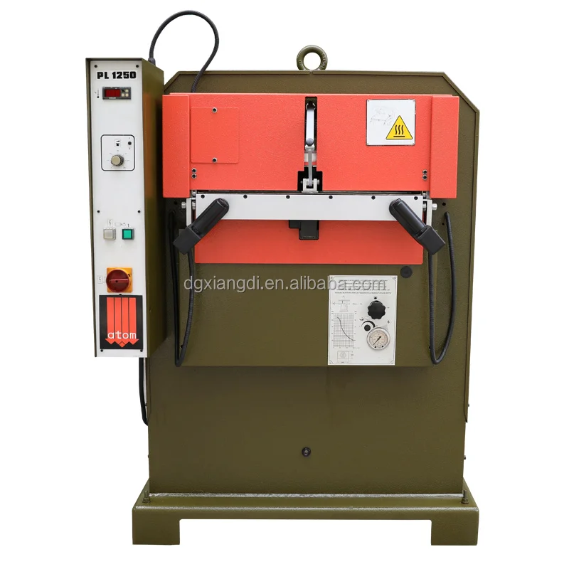 Used Atom PL1250 Hydraulic Embossing Press Machines for Leather Gloves Embossing