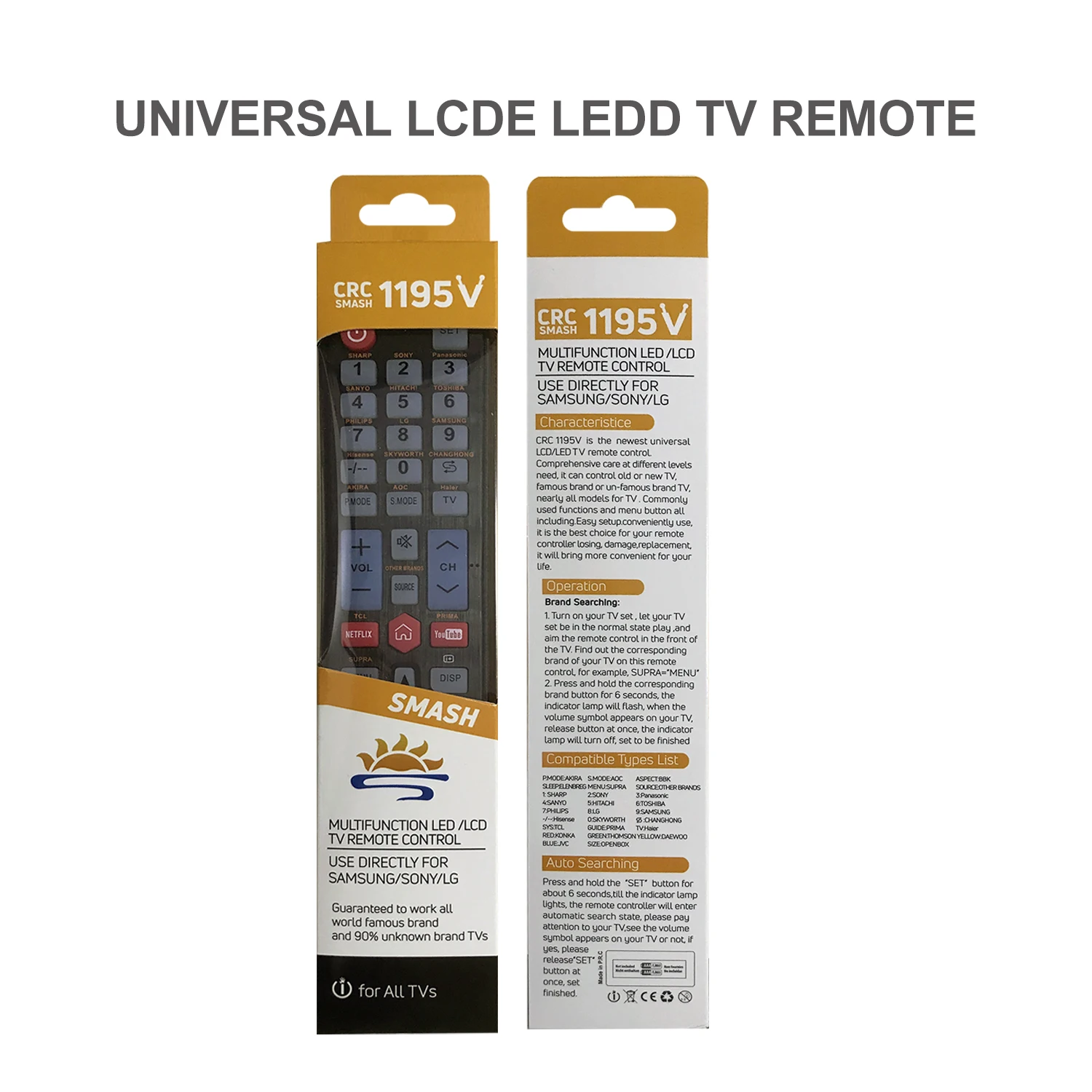 Systo Crc1195v Universal Led Tv Remote Control All Brand In One Remote