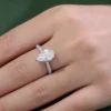 Anillo de oro de 14 quilates + 2,4 quilates D VS1 con diamantes de laboratorio