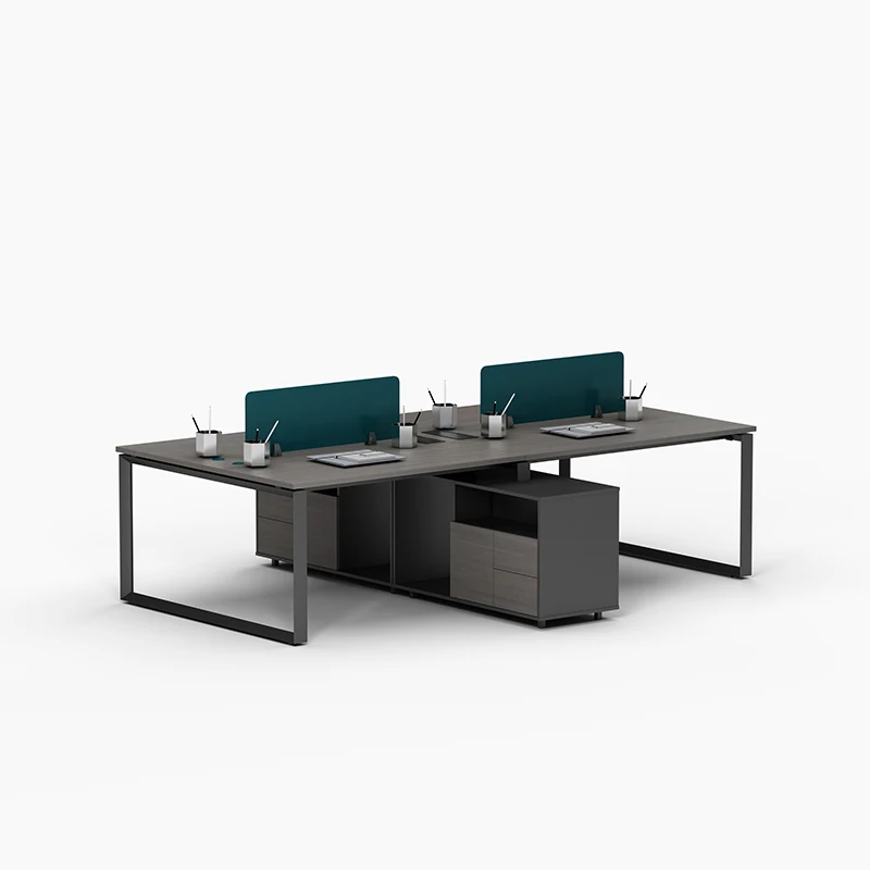 Modern Metal Working Modular Staff Office Desk 2 4 6 Person Office Partition Cubicle Workstation