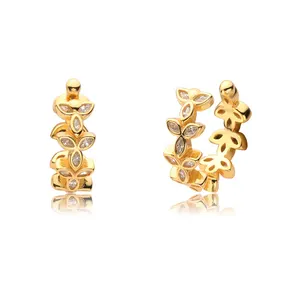 Keiyue Fashion Jewelry Gold Plated 925 Silver Earrings Classic Style Ladies Earings for Wedding or Gift Wholesale Good Price
