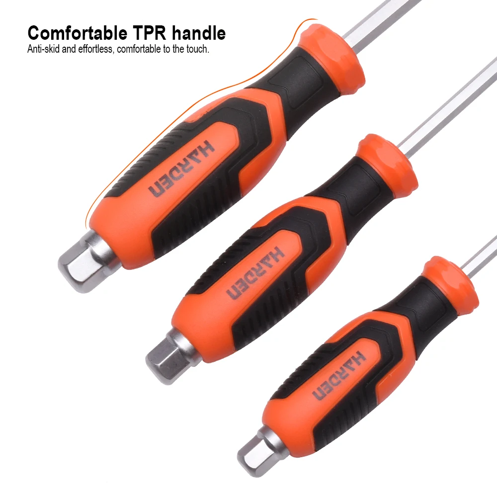 HARDEN Professional Magnetic Screw Driver Hand Tools CRV Flat Slotted Screwdriver