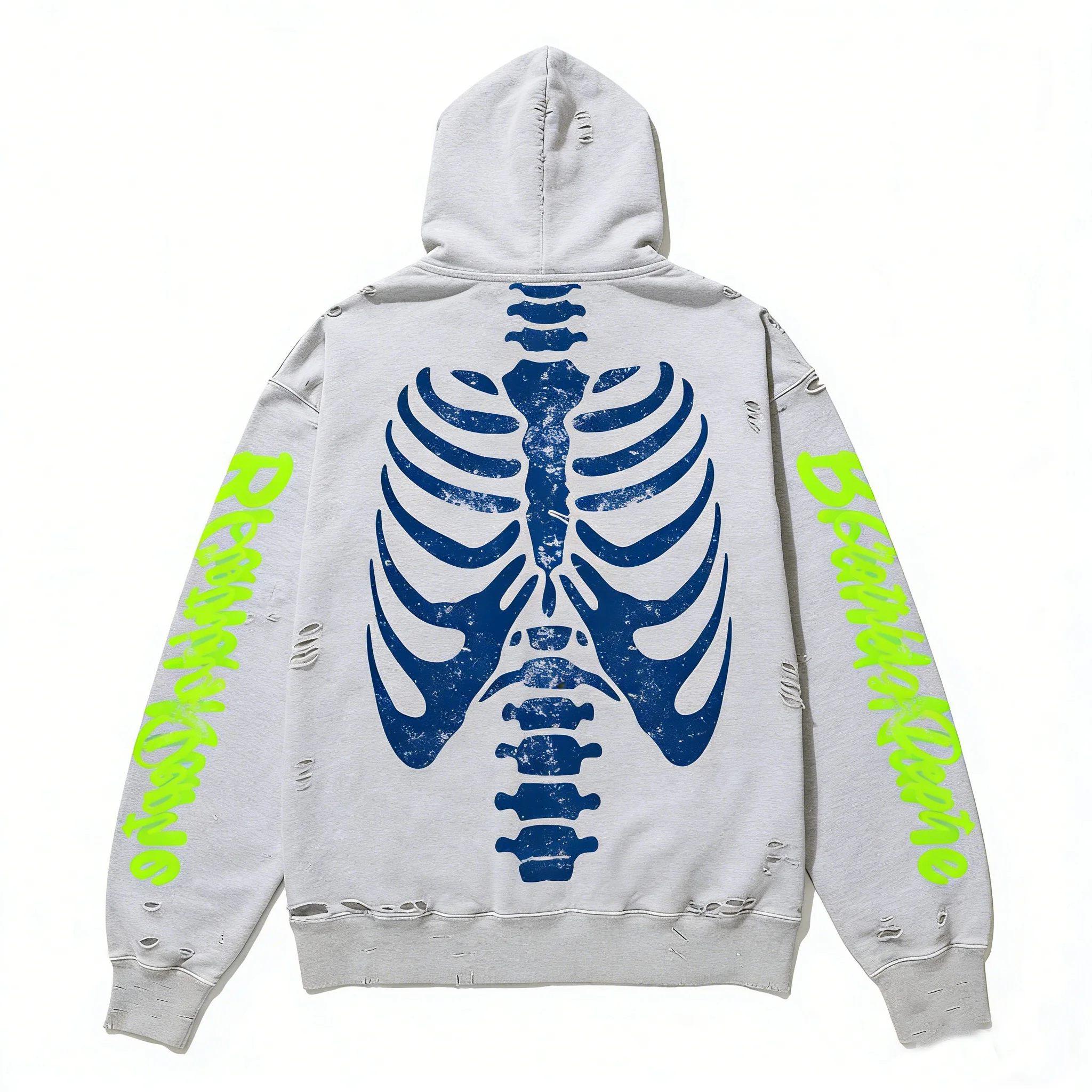 SALATI OEM Custom Acid Wholesale Men's Custom Graphic Printing Fleece Hoodie Long Sleeve Hoodie Pullover Sweatshirt for Men gallery 3