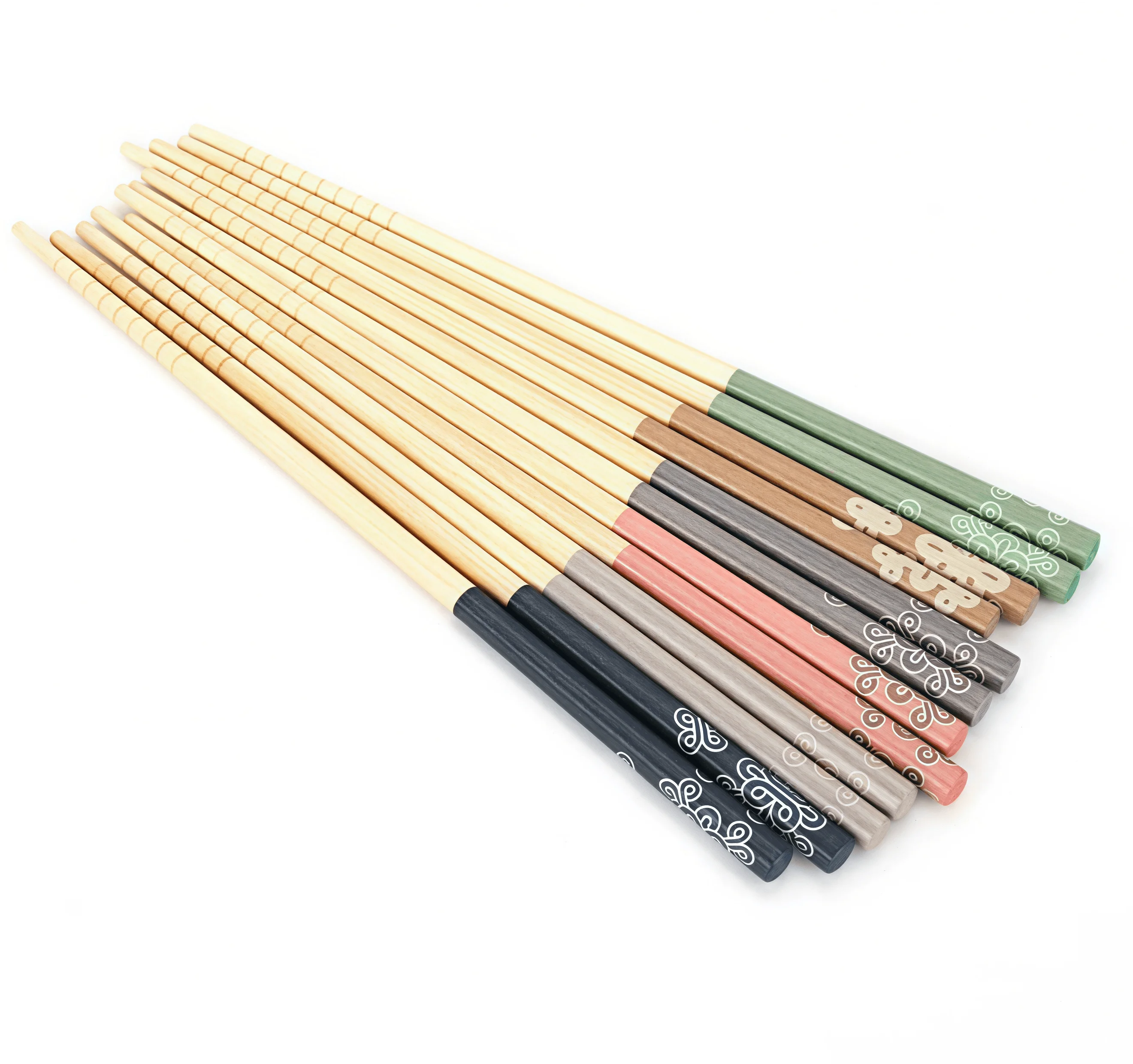 Hot Sale 24cm Customizable Printed Bamboo Chopsticks Restaurant-Style Re-Use Chopsticks Natural Environmentally Friendly