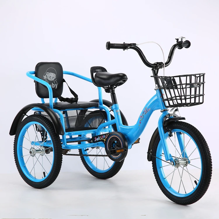 Three Wheels Trailer Kids Double Seat Baby Twins Tricycle for Children Ride  Toys with Peda - China Bicycle and Tricycle price