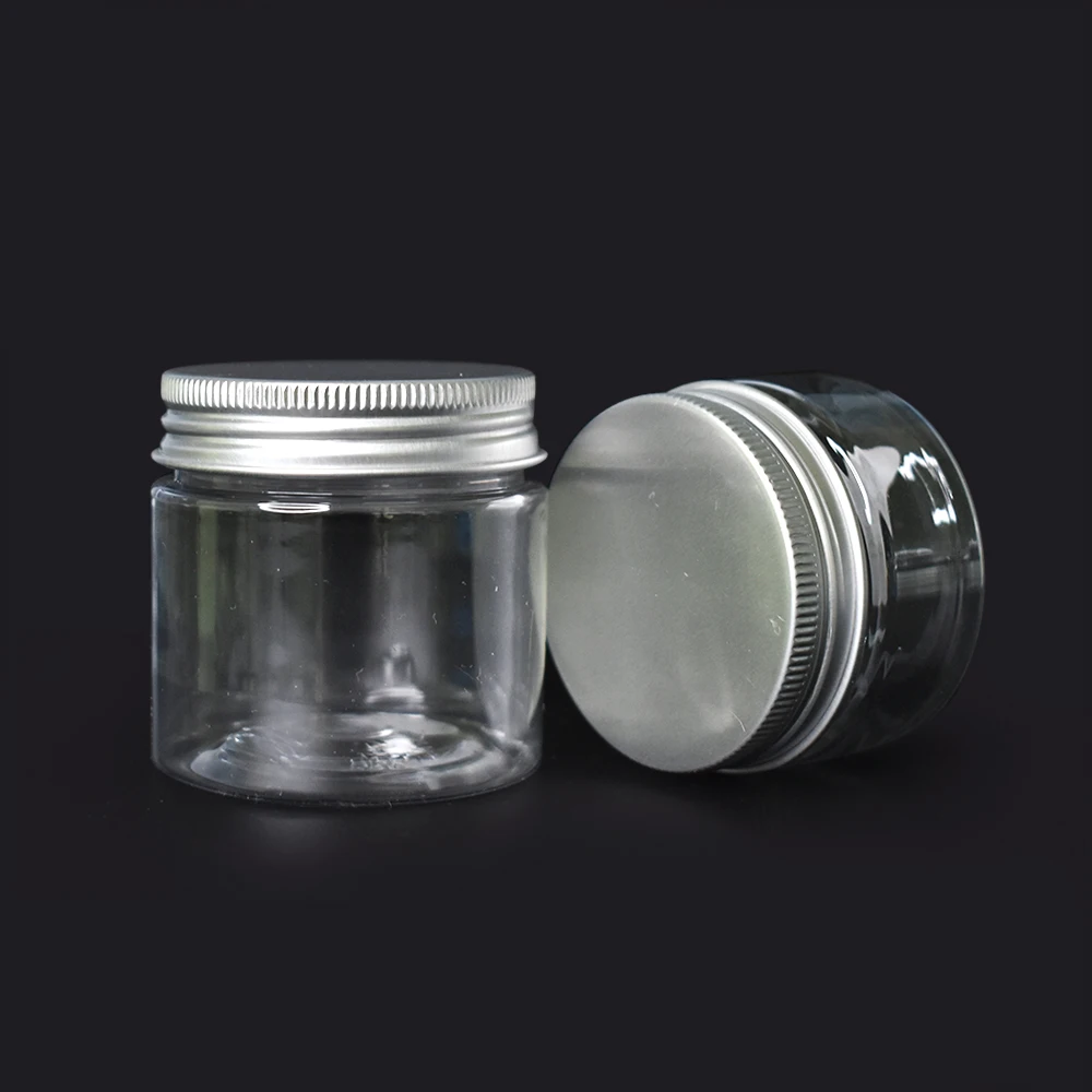 Plastic Jars Round Clear Cosmetic Container Jars with Lids Slime