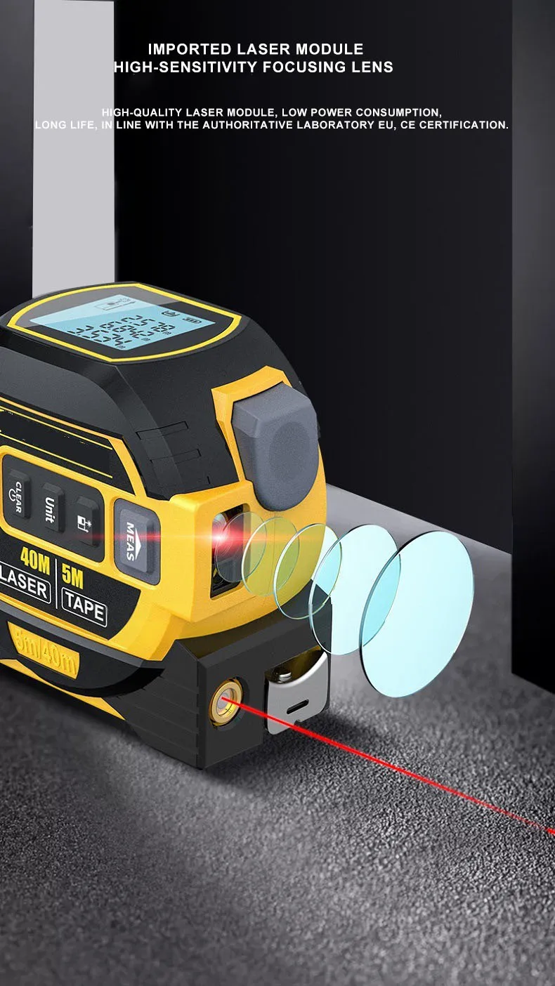 5m Tape 40m Laser Measure Tool Laser Cross Line Measuring Tool Laser
