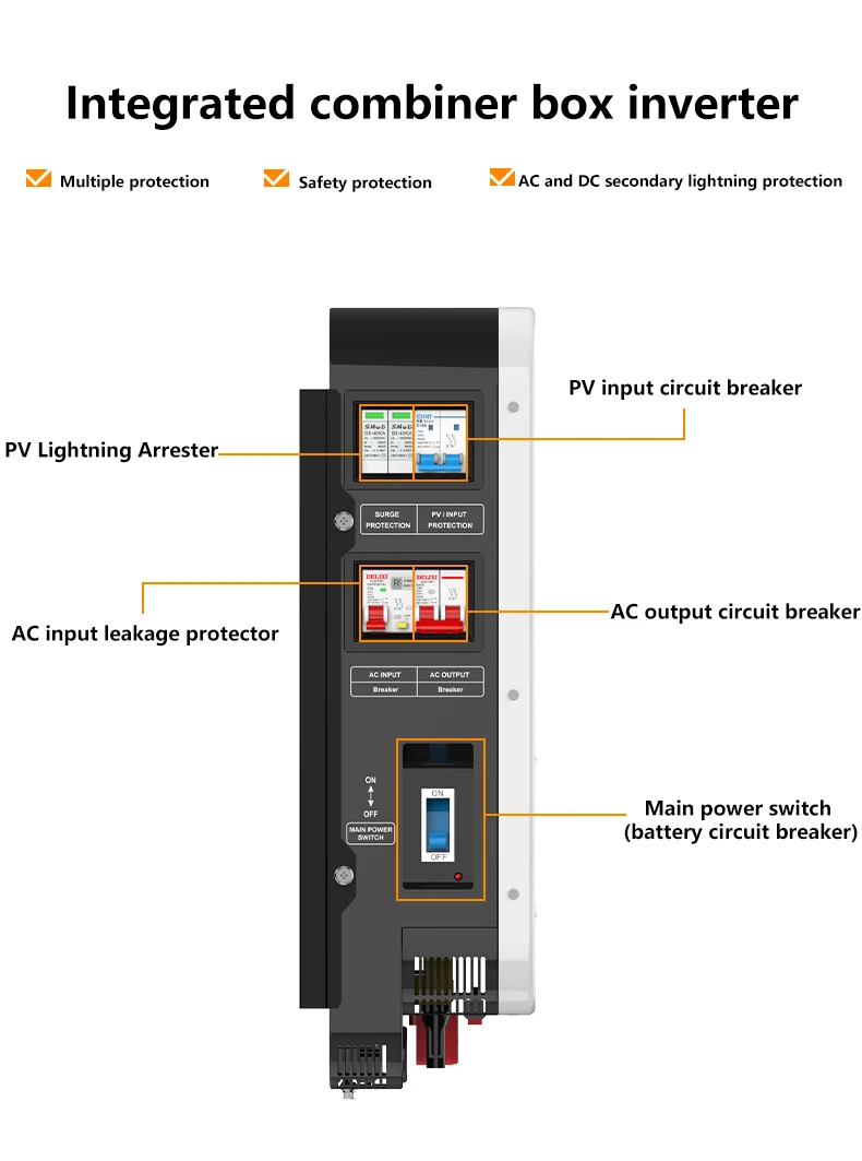 High Efficiency 6200w MPPT Solar Power Inverter for off Grid