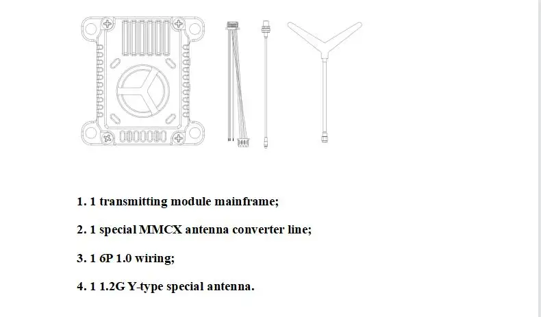 1.2G-1.3G 2W image transmission transmitter 25/2000mW adjustable FPV travel machine VTX manufacture