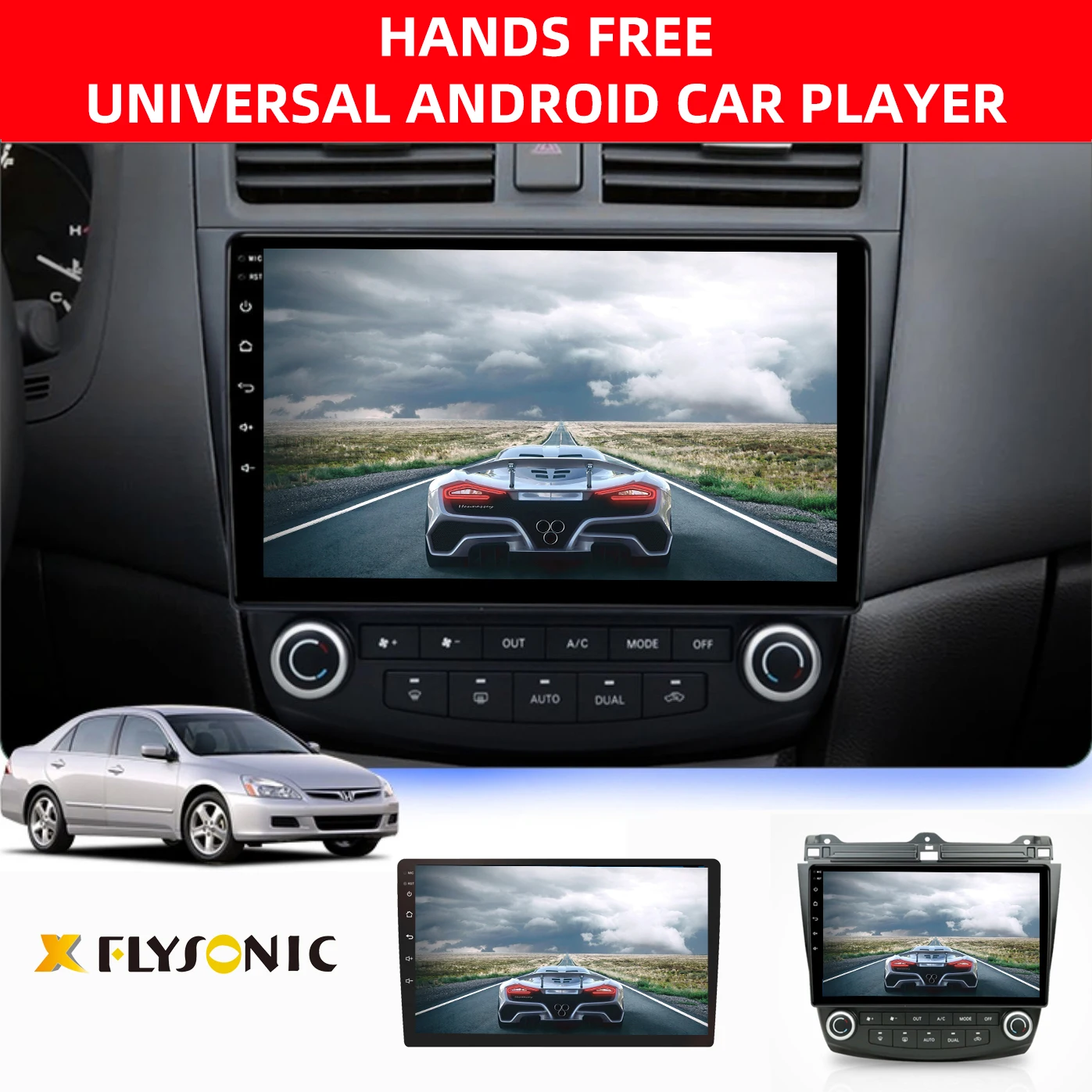 Flysonic 2 Din 9 Inch Android Car Player Big Screen Touch Screen Car Rearview Monitor Stereo MP5 Multimedia Auto Electronics