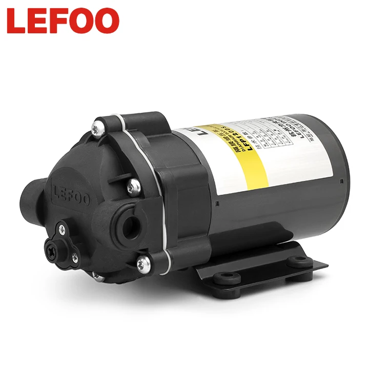 LEFOO 200 GPD Self-Priming RO Water Pump Reverse Osmosis Booster with Dc Motor Diaphragm Structure Open Impeller for RO System