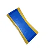 Anti-fatigue floor mat with blue and yellow edges