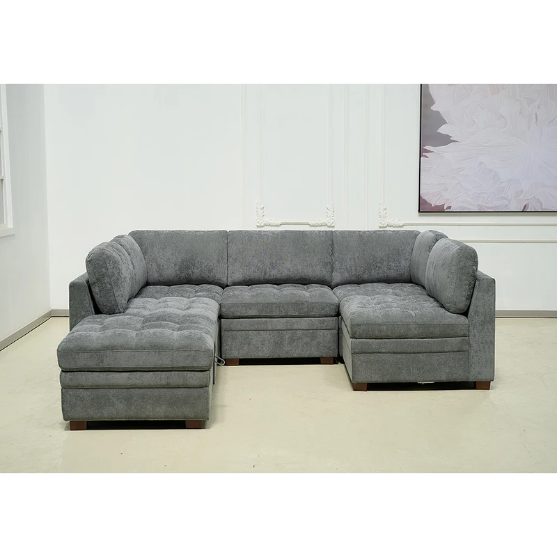 Thomasville Same Design 6 Pieces Modular Sofa Sectional Couch Set Modern Free Combination