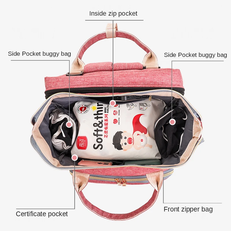Multipurpose Outdoor Mother Infant Backpack Large Capacity Travel Crib Bag  Pregnant Woman Waiting for Delivery Bag