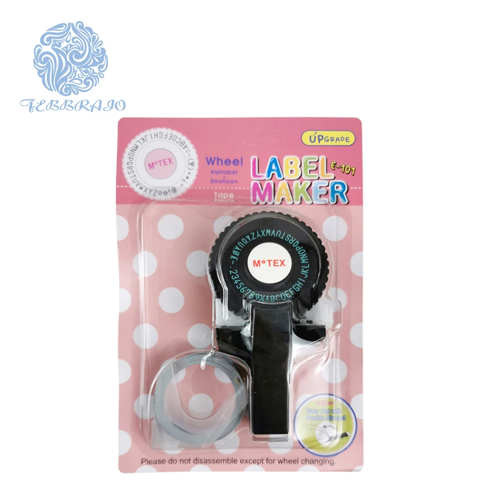 Motex E101 Manual Label Maker DIY Portable Label Printer Mini With One Tape Multi Color Office Use Factory Price