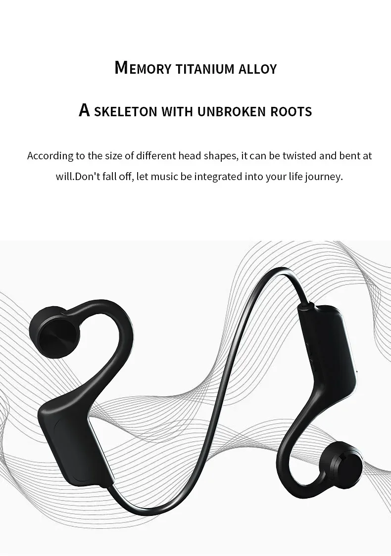 Hotsale In-Ear Wireless for 5.3 Headset with LED Display JL Chipset Memory Card Slot-Sport Ear Design ANC IPX5 Waterproof