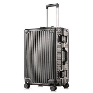20 " Luggage Waterproof Lightweight  Trolley Case With Zipper Frame  and Aluminum Frame Travel Silent Universal Wheel