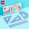 Deli 79532 Metal Sleeve Ruler Blue Sleeve